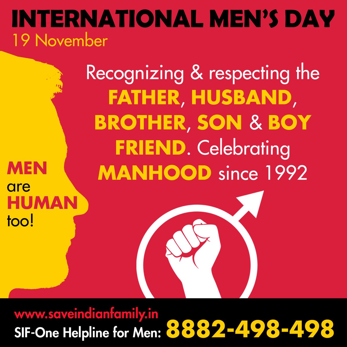 sri_electron's tweet photo. @firstpostin 
@Flipkart 
@Forbes 
@fortis_hospital 
Celebrate #MensDay19Nov #ShowMenSomeLove since #MenAreHumanToo https://t.co/DhKqFBn8oh