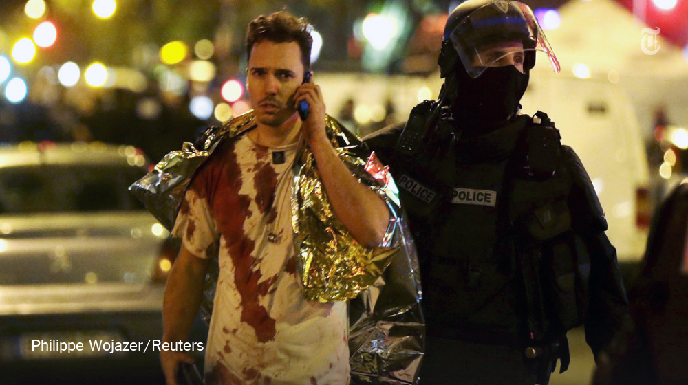 nytimes's tweet photo. “It was a scene of carnage” inside the Bataclan, a sold-out Paris concert hall https://t.co/XKkbXZURNq https://t.co/VdTQhcgnY7