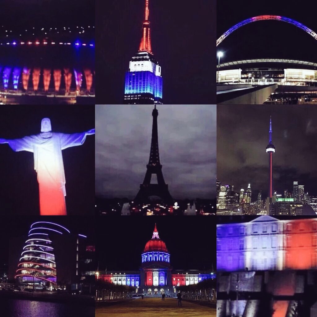 Tiri1991's tweet photo. ''Y un día, la ciudad de la luz, se apagó, pero el resto del mundo las encendio"  #PrayForParis #TodosConParis 🔵⚪🔴 https://t.co/iXly5WB9Jr