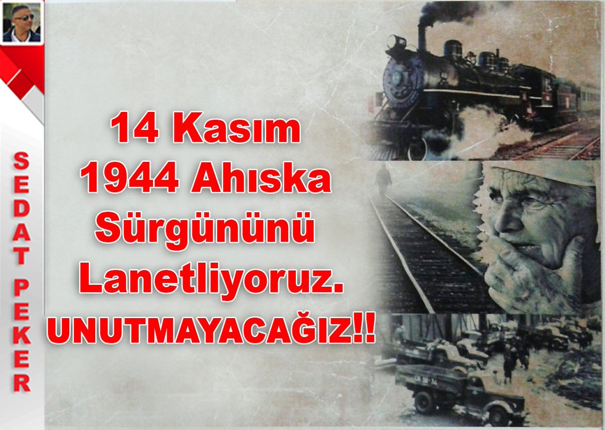 sedat_peker's tweet photo. 14 Kasım 
1944 Ahıska 
Sürgününü
Lanetliyoruz. 
UNUTMAYACAĞIZ!! 
SEDAT PEKER https://t.co/8fXPFyFpuh