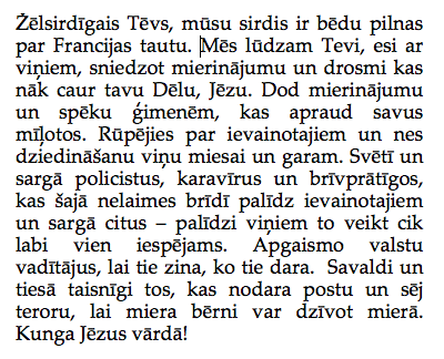 arhivanags's tweet photo. Lūgšana par Franciju un Eiropu: https://t.co/hVS5fR8c03
