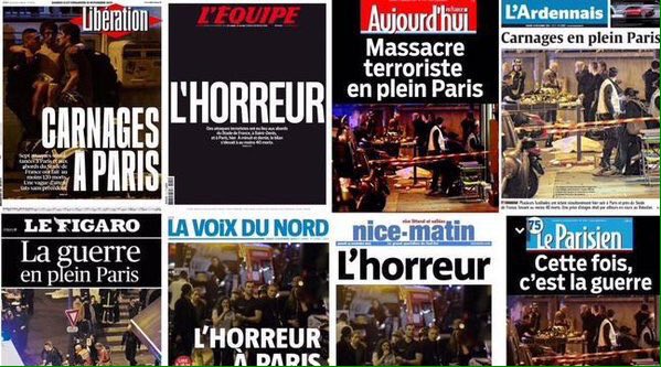 lucaiaia's tweet photo. Nessun giornale francese titola islamismo ma solo terrorismo! Invece i nostri?...
#FranceUnderAttack https://t.co/s0pV0zeBTm