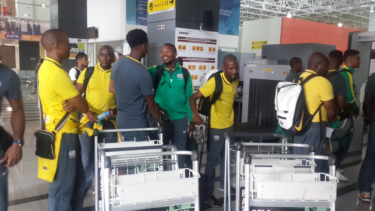 BafanaBafana's tweet photo. Bafana Bafana about to depart Benguela heading for Luanda then JHB and arrive in Durban at 10pm @SAFA_net https://t.co/CXpL1aRBJI