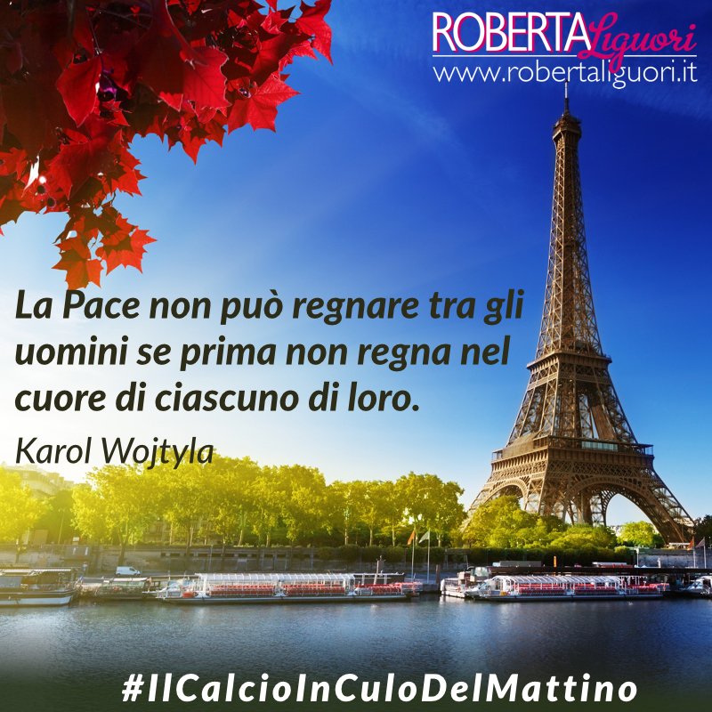 La Pace non può regnare tra gli uomini se prima non regna nel cuore di ciascuno di loro.
#IlCalcioInCuloDelMattino