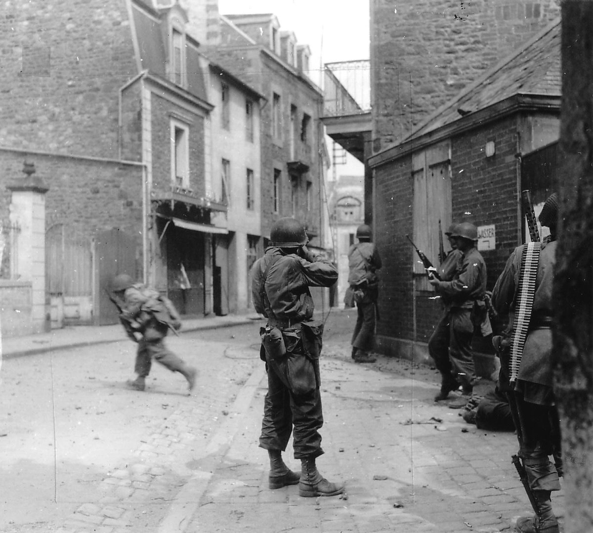 U.S. soldiers in combat ( #France 8-8-44)