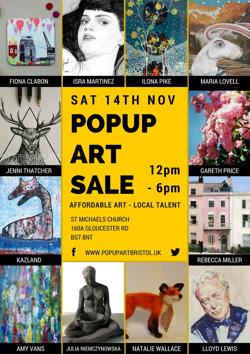 IT'S HERE! Popup Art Sale TODAY on Gloucester Road. 35+ local, independent artists, refreshments, see you at 12!