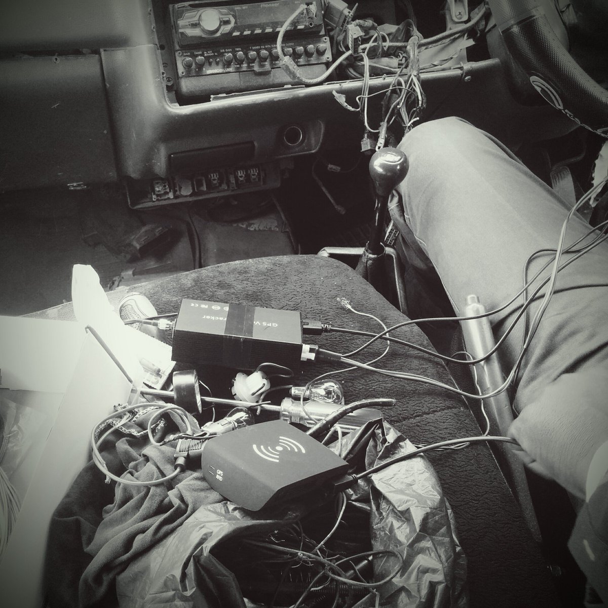 echo_mobi's tweet photo. Sensors, wires, and matatus in rongai, Kenya today. #iot #smartmatatu https://t.co/TczMw4m0CG
