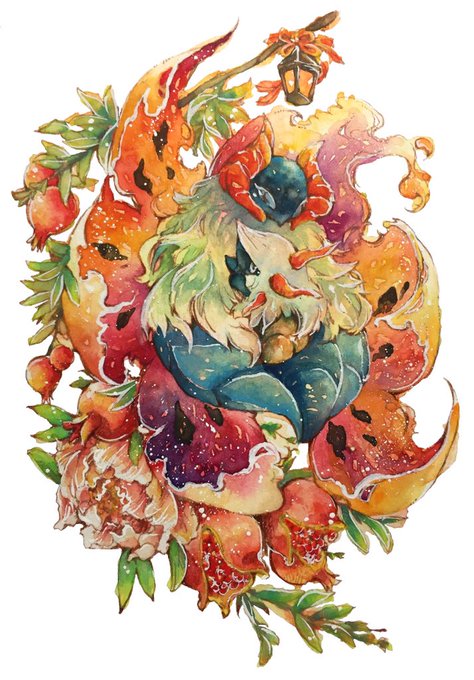 「leaf painting (medium)」 illustration images(Oldest)