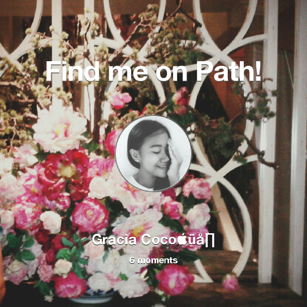 greisgraciaz's tweet photo. Find me on #Path now! Go to: https://t.co/HjWfWuSi20! #thepersonalnetwork https://t.co/B0xlbyObf8