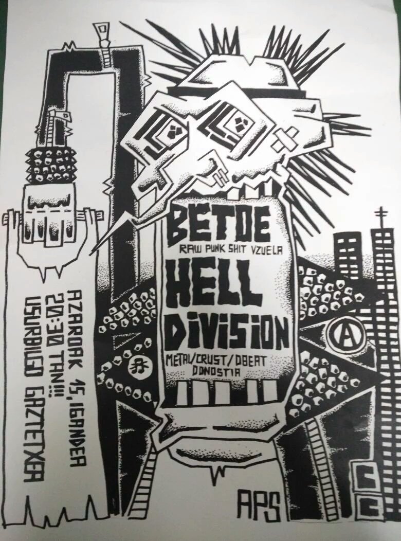 UGaztetxea's tweet photo. Animatu!!
Azaroak 15ean, igandea, BETDE eta HELL DIVISION taldeak etorriko dia gaztetxea 20:30tan!! https://t.co/kv59qsROel