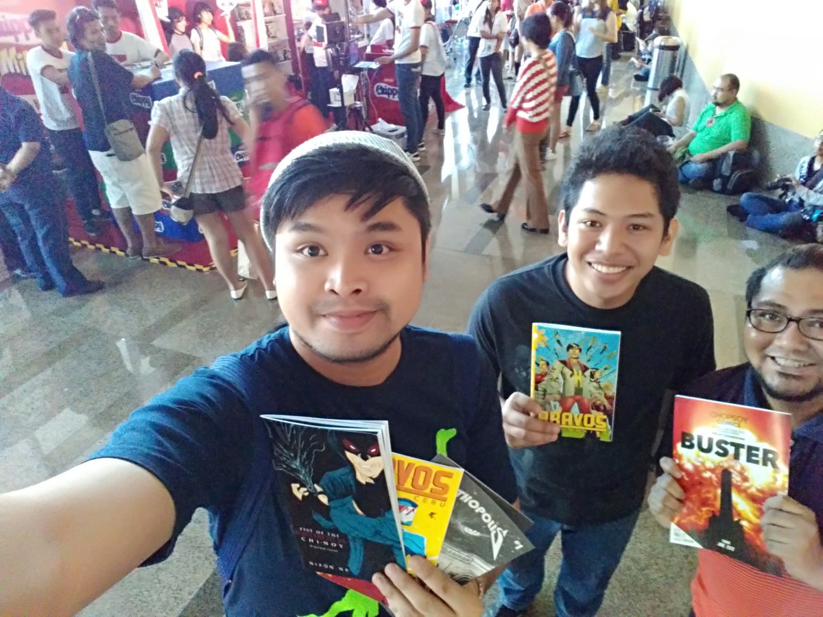 jeralduy's tweet photo. Our #Komikon2015 hauls
#Buster #Chopsoy #BravosManila #BravosCebu #mythopolis #ChiNoy #comics #superheroes https://t.co/tCrcJg3e6R