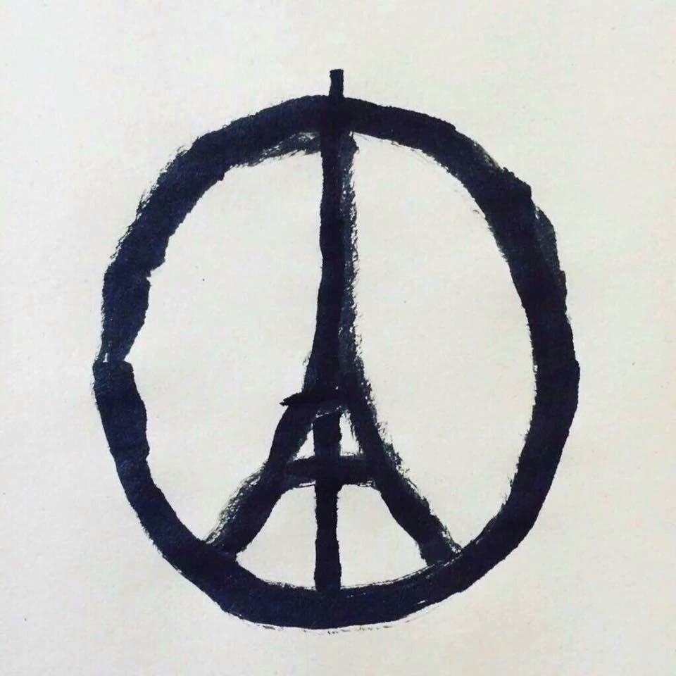 sandraviper's tweet photo. Con el corazón en Paris #ParisAttacks https://t.co/F4YStL9Sip