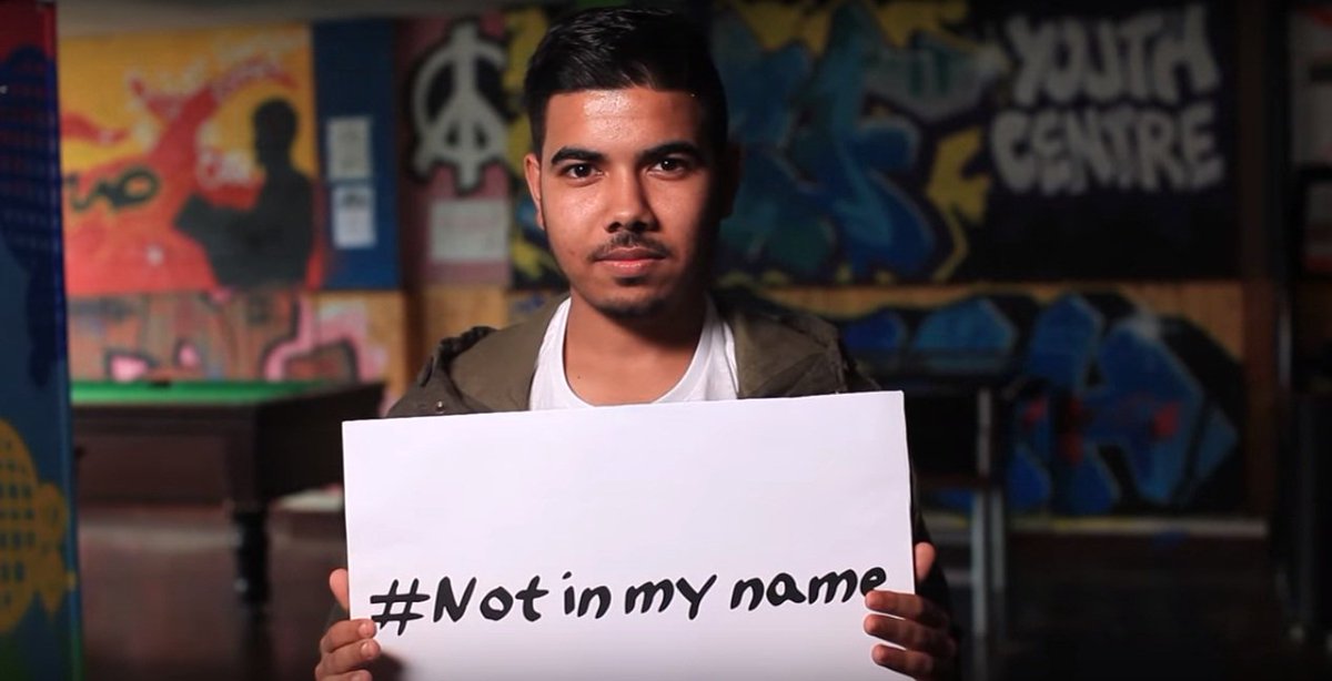 DHpedia's tweet photo. #NotInMyName, los musulmanes repudian los atentados del estado islámico #TodosSomosParis
https://t.co/sas4FXRHsl https://t.co/bDJjTgd12l