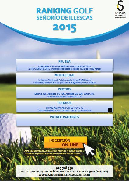 IllescasGolf's tweet photo. El próximo sábado 21 de noviembre tendrá lugar en nuestro Club de Golf la XI Prueba del Ranking!! https://t.co/8newAOgFcT