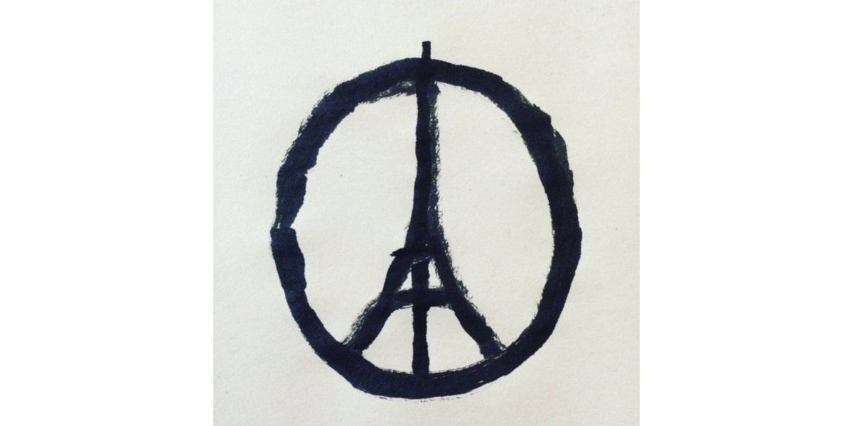 ElHuffPost's tweet photo. Peace for Paris, la viñeta de @jean_jullien que se convierte en bandera contra el terror
https://t.co/W2052627Dc https://t.co/FiYQWWC9ab