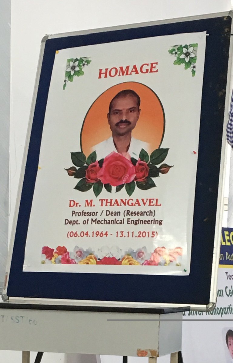 SonaChocko's tweet photo. #SonaTech lost a jewel Prof. Thangavel. Despite wheelchair, dialyses 4 15yrs teaching ws his passion.May his soleRIP https://t.co/EVYvJrLpu2
