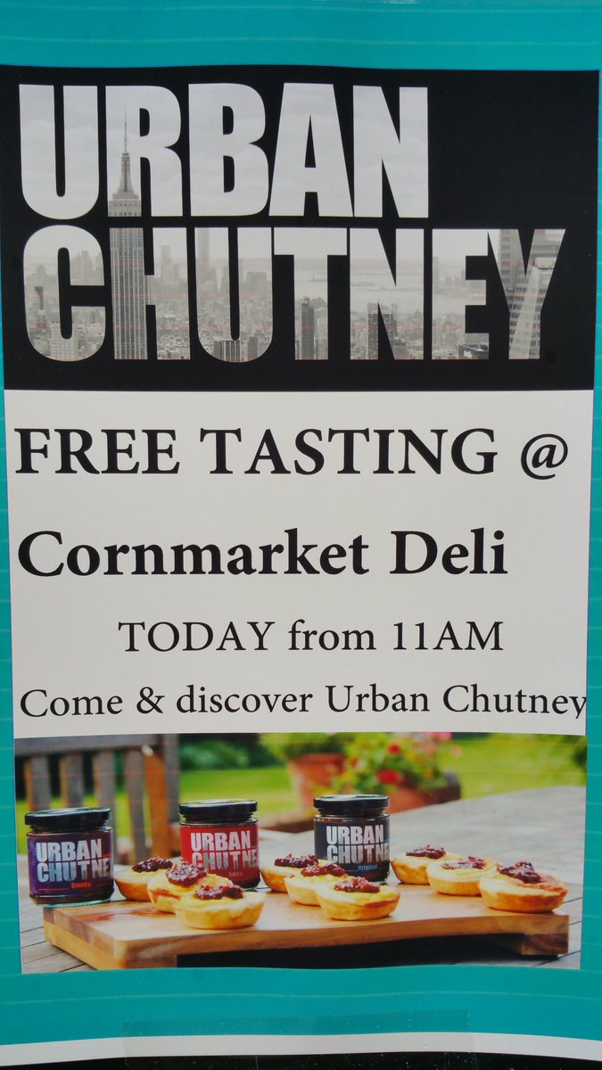 jamesbell_worc's tweet photo. Free chutney tasting @Cornmarketdeli 11am onwards! #uniquely #worcester #offersworc #shoplocal https://t.co/SqHoSJezbQ