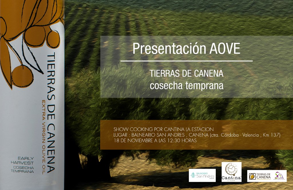 TierrasdeCanena's tweet photo. Presentación de #TierrasDeCanena en @BalneSanAndres con @LaEstacionUbeda #Canena #AOVE #AOVEStempranosJaen https://t.co/P1j8yEoVV7