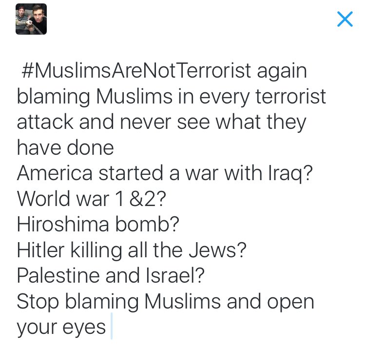 no_oneeeee55's tweet photo. #MuslimsAreNotTerrorist 
I see humans not humanity https://t.co/i5j7btYb71
