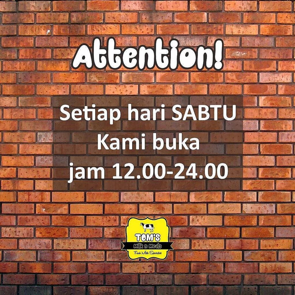 Lagi siap siap malam mingguan? 
Kita tunggu di TOM'S yaaa!
Tiap sabtu kita buka sampai jam… ift.tt/1Nwjphx