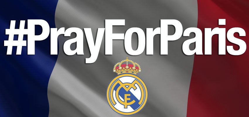 realmadrid's tweet photo. #PrayForParis 

🙏🇫🇷

https://t.co/yRC1rakXsx https://t.co/ORjkGGrmxG