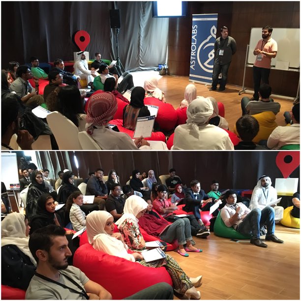 Google - @AstroLabsME are having a hands on session on entrepreneurship &amp; startups at #youthconnect.