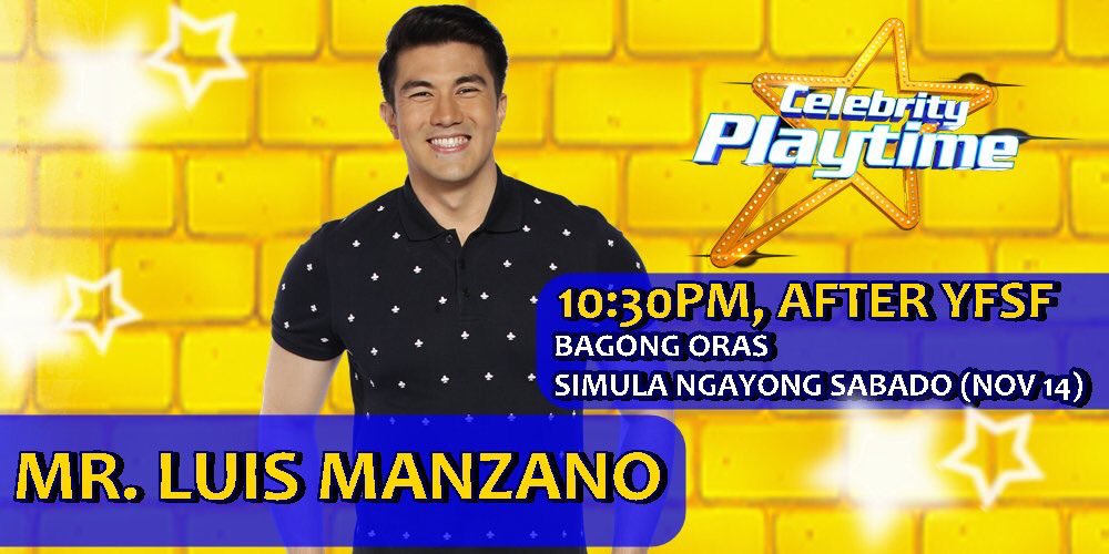 Saya ng #DanceKids tapos #CelebrityPlaytime w/ <a href="/luckymanzano/">Luis Manzano</a> naman mamayang 10:30pm after #YourFaceSoundsFamiliar!