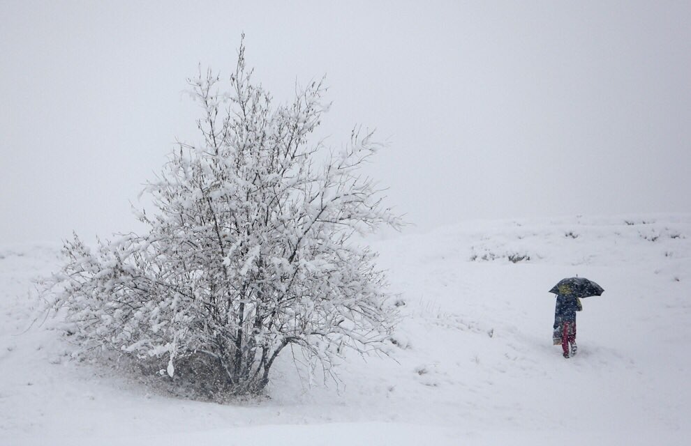 A snowy day in Afghanistan