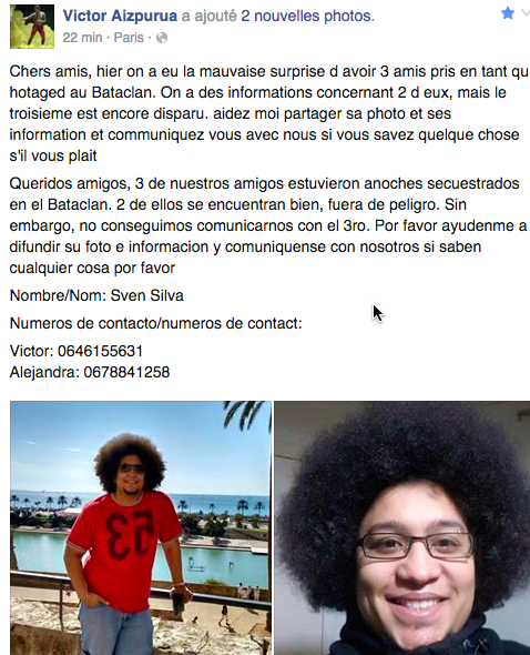 ParisWanted's tweet photo. Sven Silva n'a toujours pas donné de nouvelles. Ses amis le recherchent. 
Victor: 0646155631 / Alejandra: 0678841258 https://t.co/f3PJYJER4c