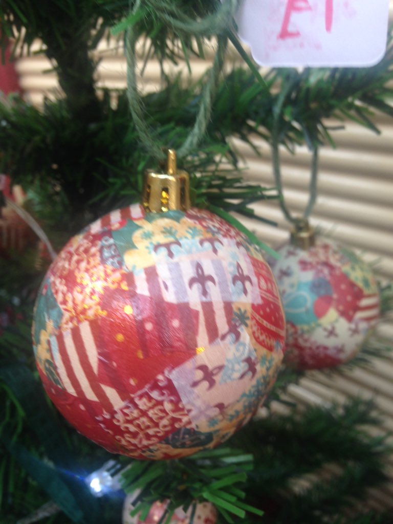 #forsale #crafts gorgeous decoupage baubles just £1 each, lots available! #Christmas