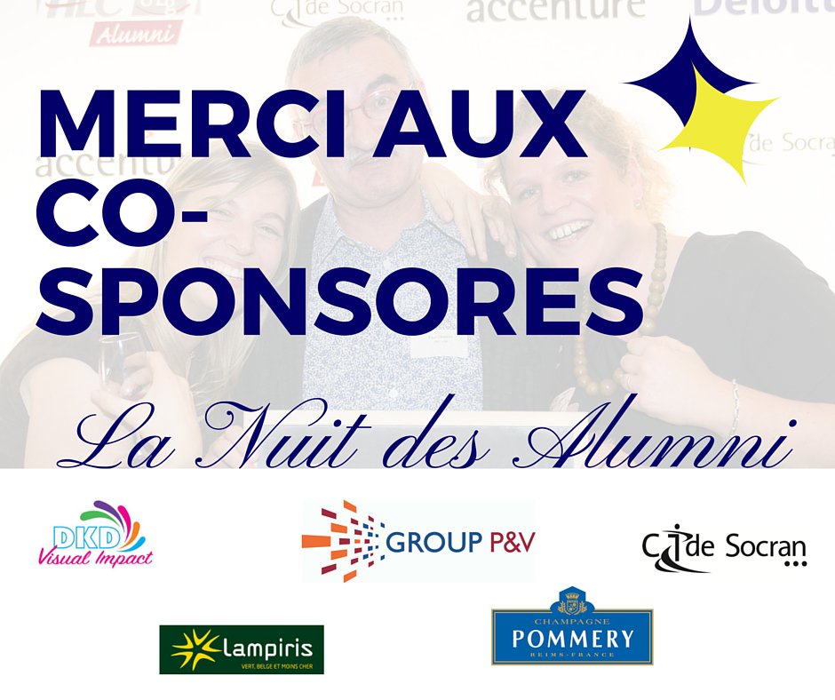 HECLiege's tweet photo. #HEC_ULg4ever remercie ses 5 co-sponsores #NuitHEC @PommeryOfficial #DKD #GroupP&V #CideSocran @lampiris https://t.co/H3GHWETIrW