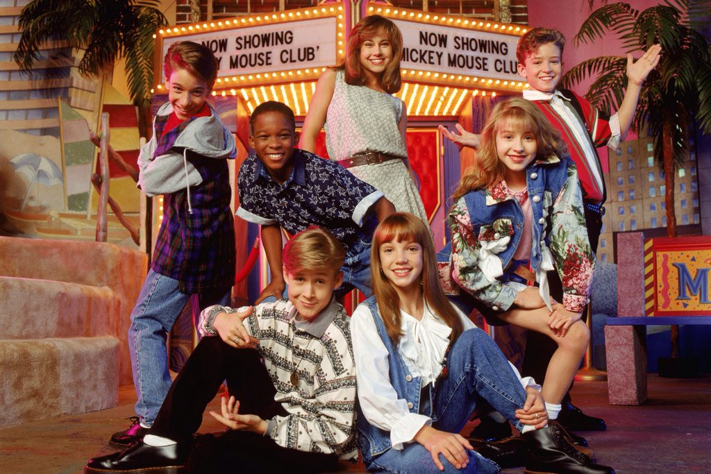 Mickey Mouse Club, clockwise: Justin Timberlake, Britney Spears, Traci Lords, Jon Cryer, Megyn Kelly, unknown.