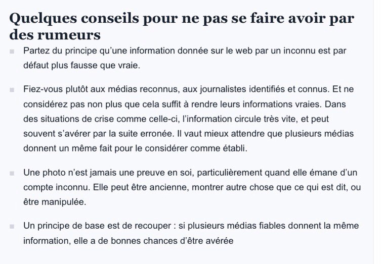 Tordre le cou aux rumeurs et aux manipulations. Rappel utile. Merci <a href="/lemondefr/">Le Monde</a> <a href="/samuellaurent/">Samuel Laurent</a>