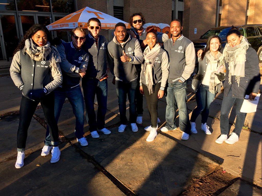 wvlt's tweet photo. Team Target #volsstyle at Volunteer Village today 8:30-11:30am https://t.co/YpQunZA1Yj