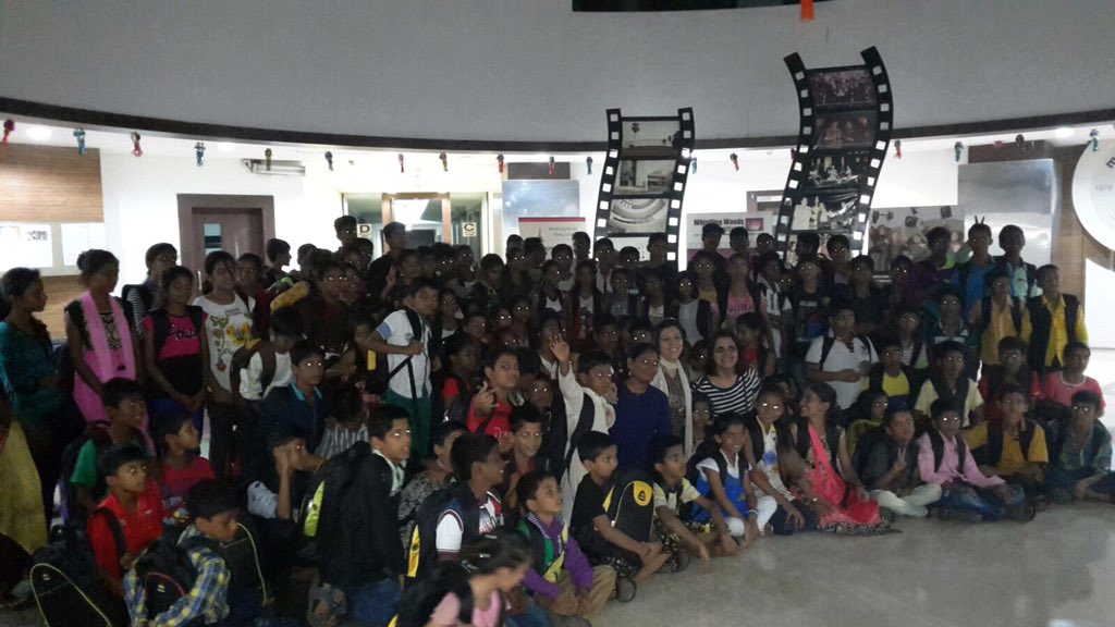 meghnaghaipuri's tweet photo. So many kids. So much joy. Happy Children's Day! God bless you all.@MeherRoshani #Children'sDay @Whistling_Woods https://t.co/46M7H6GODy