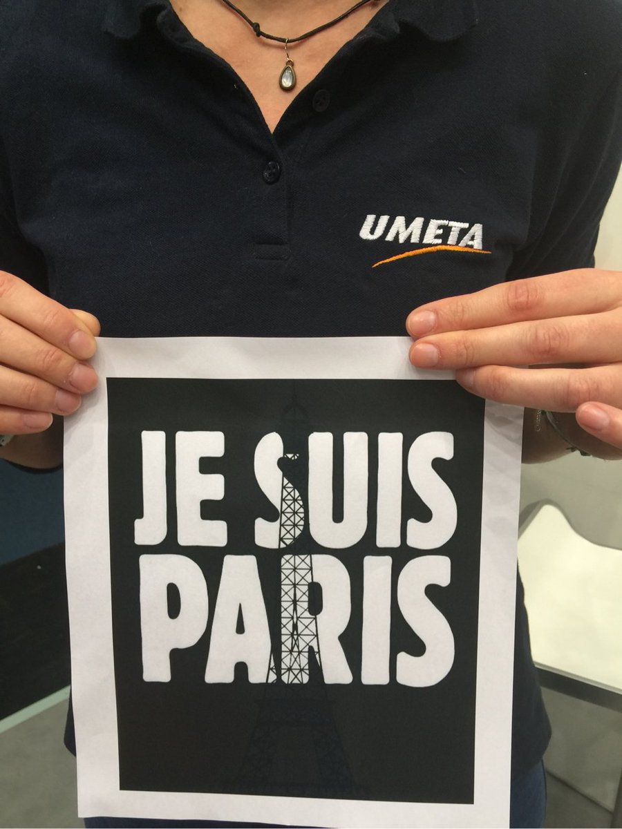 UmetaDE's tweet photo. Nous sommes de tout coeur avec vous - Our thoughts are with you - Wir sind in Gedanken bei euch #Paris #Agritechnic… https://t.co/zH0hKn1Awd