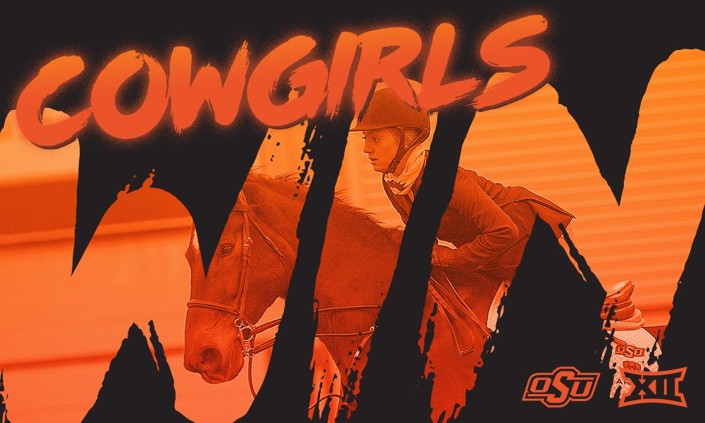 OSUEquestrian's tweet photo. COWGIRLS WIN!!! No. 5 OSU tops No. 6 TCU, 12-8! #okstate #Big12EQ https://t.co/sPA6xk2nYo