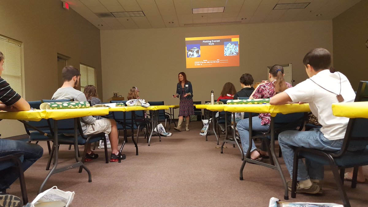 MCPLibrary's tweet photo. Author Christina Farley is leading an amazing workshop with some of Marion County's young writers! #CREATE2015 https://t.co/29r3W8Lp49