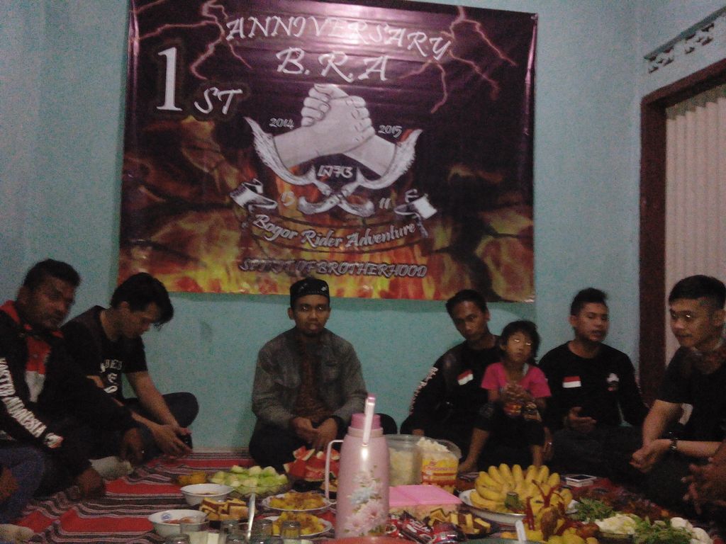 Alhamdulillah syukuran anniv pertama yg sederhana kami berjalan lancar,smoga berkah dan ttp solid brothers
