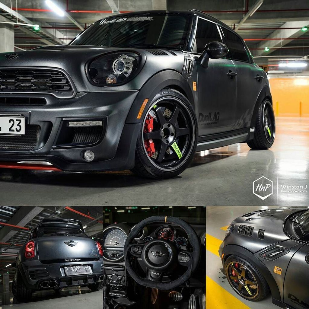 MINI + DUELL AG 🔥💥
More pics of the @duellag_id Countryman on our site.
#hawknpoke pic by @winstonjauri 
#DUELLAG #…