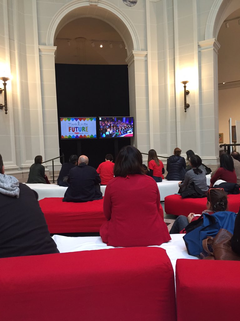 Event kicking off! Love that the parents don't get to sit in the actual <a href="/tedyouth/">TEDYouth</a> auditorium #TEDYouth