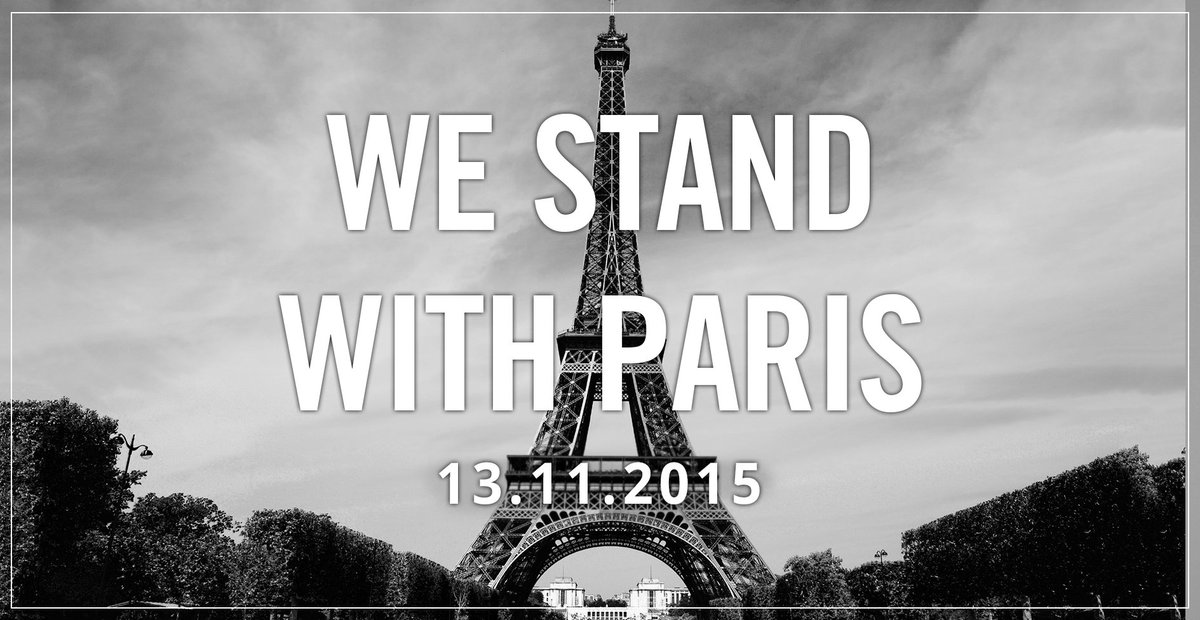 IDF's tweet image. As hate and violence strike #Paris we stand with the people of France in the fight against terror.
