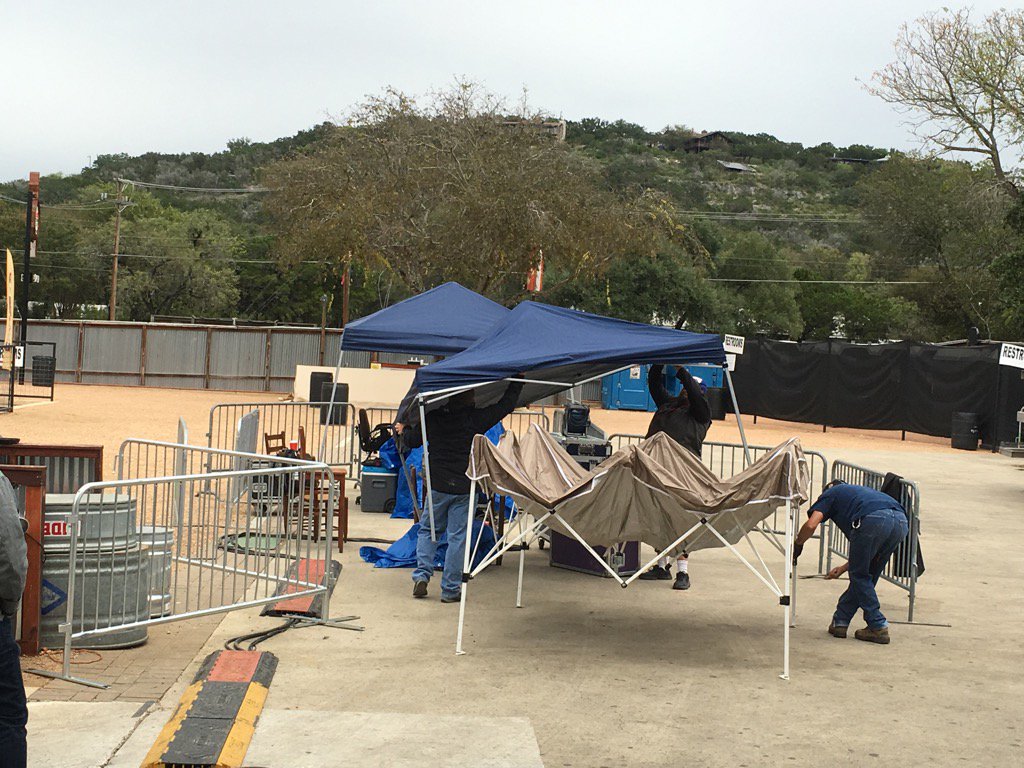 thelaborlady's tweet photo. Setting up for Mike and the Moonpies for an afternoon of music and friends #bootcampaign #bootride #bootson https://t.co/0zVkFyRO0t