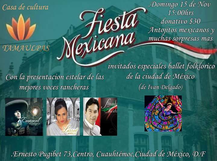 Mañana estaremos dando función en casa de cultura de Tamaulipas, junto a grandes voces de la canción ranchera.