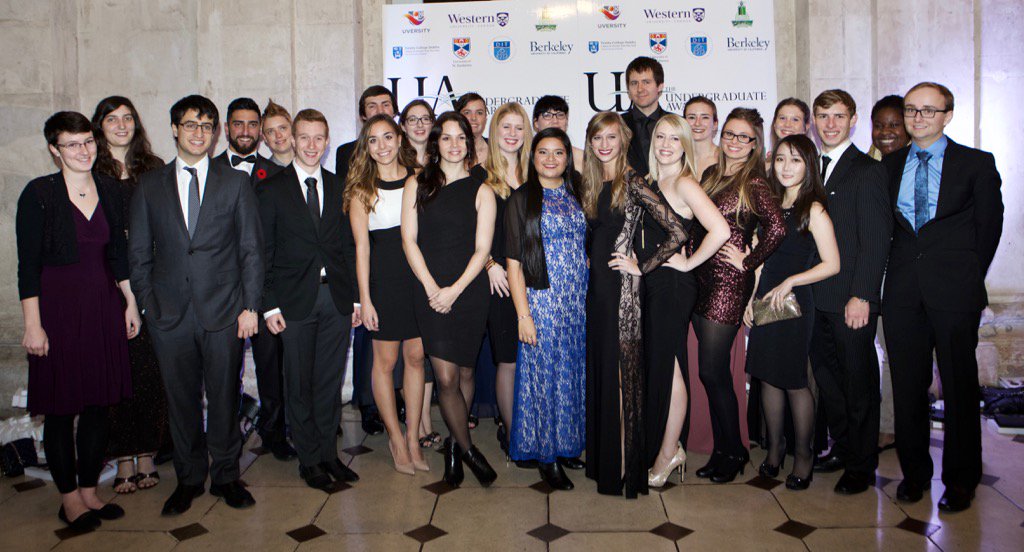 westernuProvost's tweet photo. See the Globe & Mail today for tribute ad #westernu students #UA2015 - this is the Western group shot at gala event https://t.co/pj6BFJfBcU