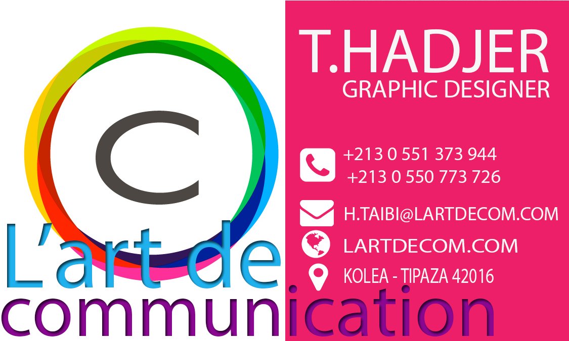 Hadjer_2's tweet photo. L'art de communication
Des cartes de visites https://t.co/OcT6q0hSNs