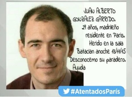 guardiacivil's tweet photo. Desgraciadamente se confirma que nuestro compatriota Juan Alberto ha sido asesinado en los atentados de París
#DEP https://t.co/fn2QIUVrcg
