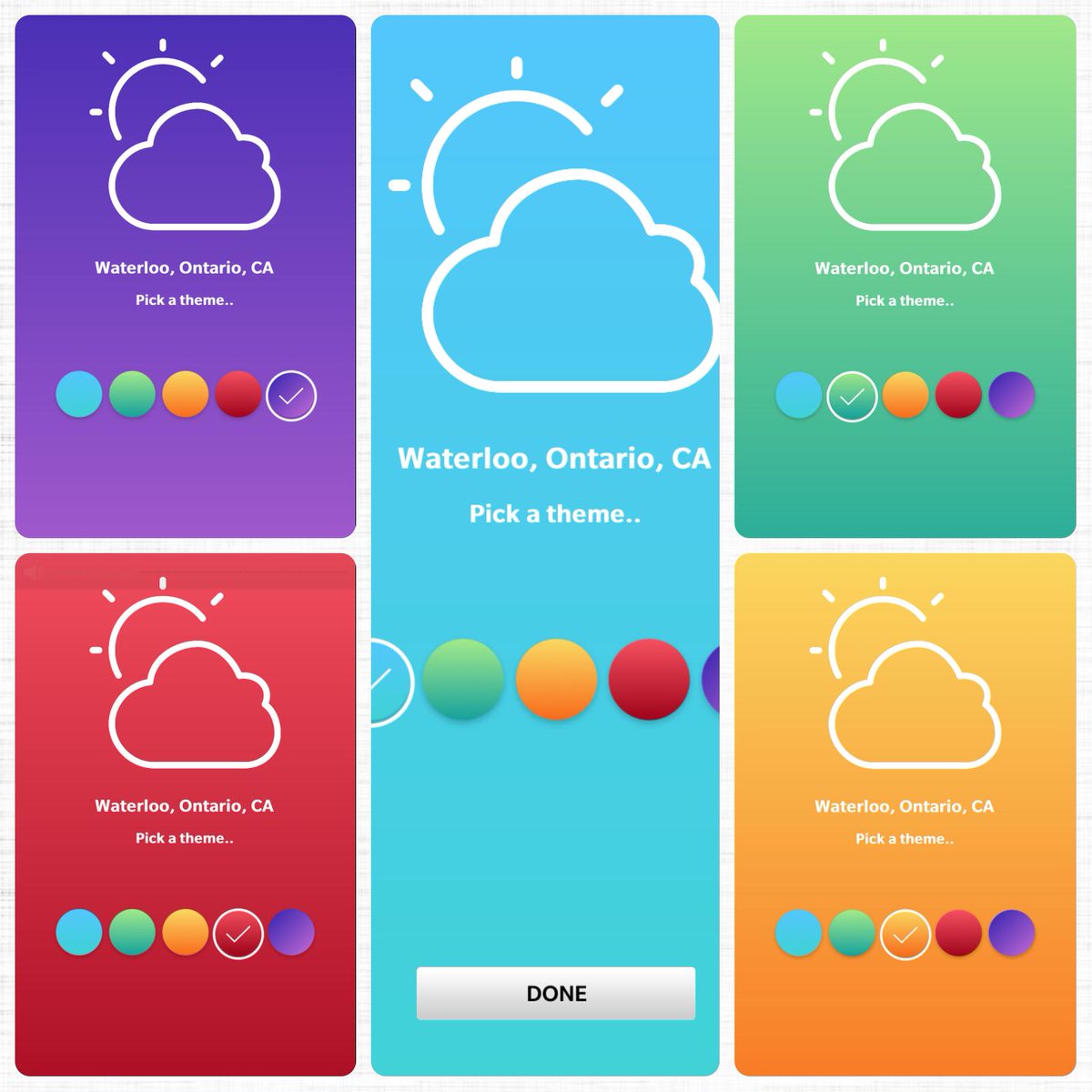 _CreativeCode_'s tweet image. Ken Here CreativeCode Designer! I wanted to know what themes are you currently enjoying with our new app #Weather ?