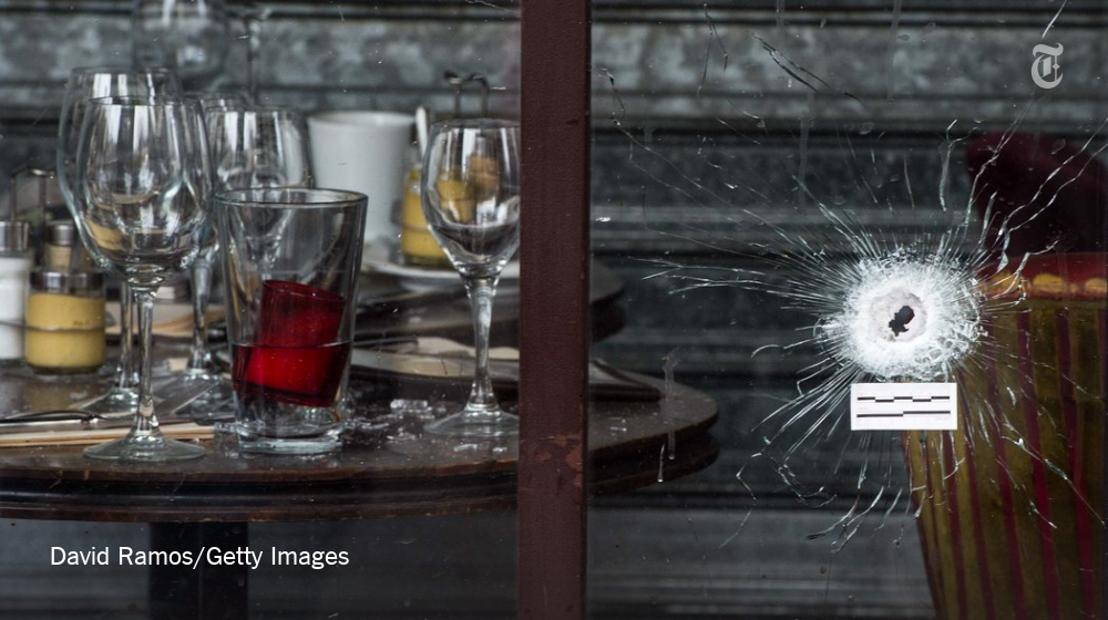 nytimes's tweet photo. Photos from Paris following a night of terrorist attacks https://t.co/njpAZCzOll https://t.co/QqkSBm7xbY