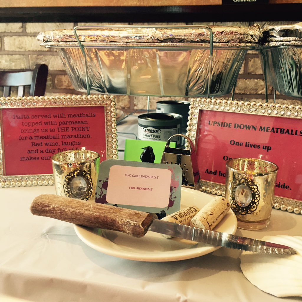 Things are getting real. #meatballmadness #GetToThePoint Two Girls With Balls... Awesome!